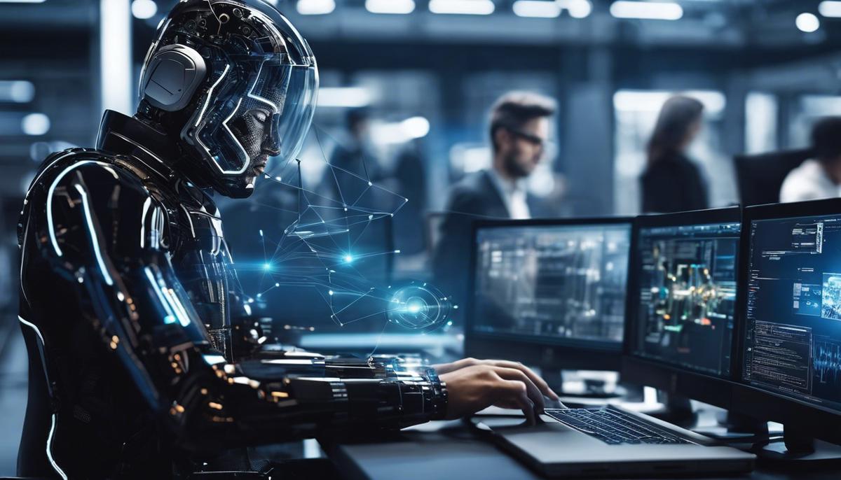 Image depicting the technological revolution in recruitment powered by artificial intelligence