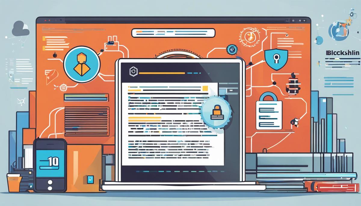 Image illustrating the concept of Blockchain in recruitment, showcasing data security and efficiency benefits.