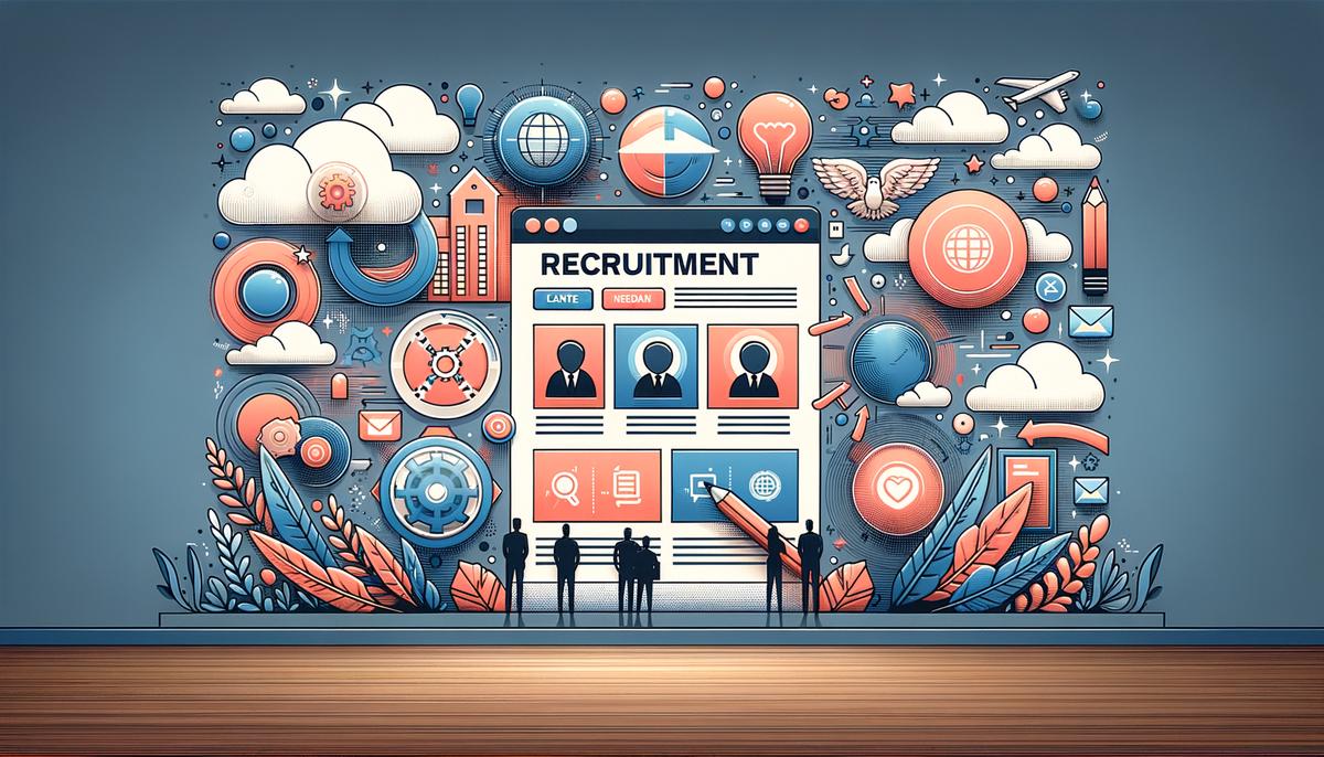 A realistic image of a modern and user-friendly recruitment website design