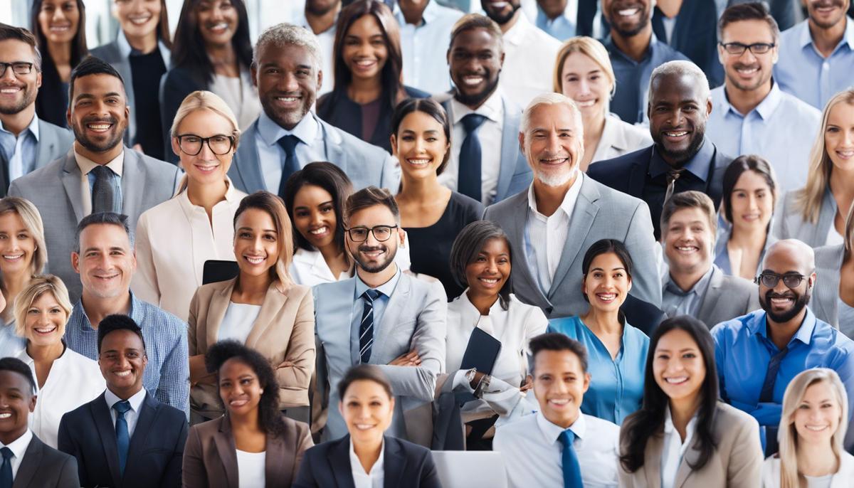 An image of diverse candidates using digital tools for the recruitment process.